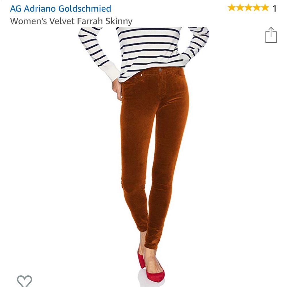 AG Velvet Farrah Skinny